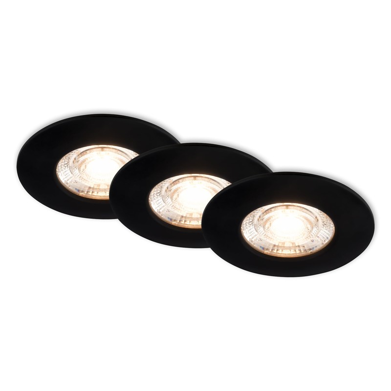 BRILONER – 3er Set LED Einbaustrahler 230V, LED Strahler Badezimmer