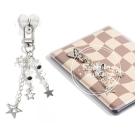 Kaciola Charm Chains for Kindle, Bling Star Pendant Cute E-reader Phone Charm Bracelets Accessories Gift for Reader Booklovers Women Men, Charms Compatible for Kindle/E-Reader/Phone (C01)