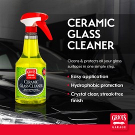 Griot's Garage Ceramic Glass Cleaner Spray for Car Windows, Windshields, Mirrors and Home Use, Cleans and Protects, Streak-Free, 10835, 22oz