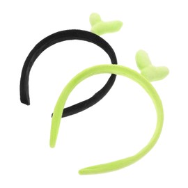WOONEKY 2 Pcs Bean Sprout Headbands Lightweight Natural Look Hair Accessories for Sweet and Charming Cosplay Prop Hairbands for Birthday and Face Mask Use