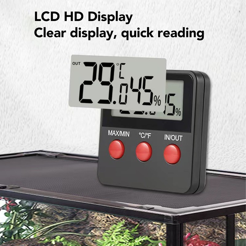 Mini Temperature and Humidity Meter with 2 Probes Digital Hygrometer