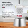 WAVEWO Stainless Steel Toilet Brush Set - 3 x Interchangeable