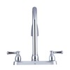 Dura Faucet DF-PK350L-CP Non-Metallic Dual Lever Pull-Down Rv Kitchen Faucet