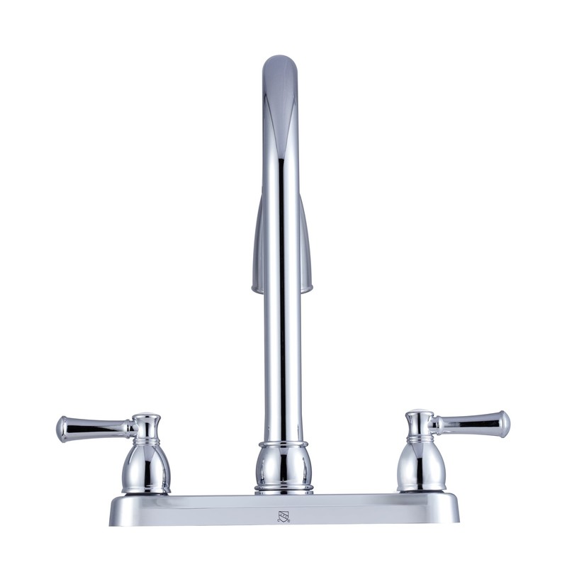 Dura Faucet DF-PK350L-CP Non-Metallic Dual Lever Pull-Down Rv Kitchen Faucet