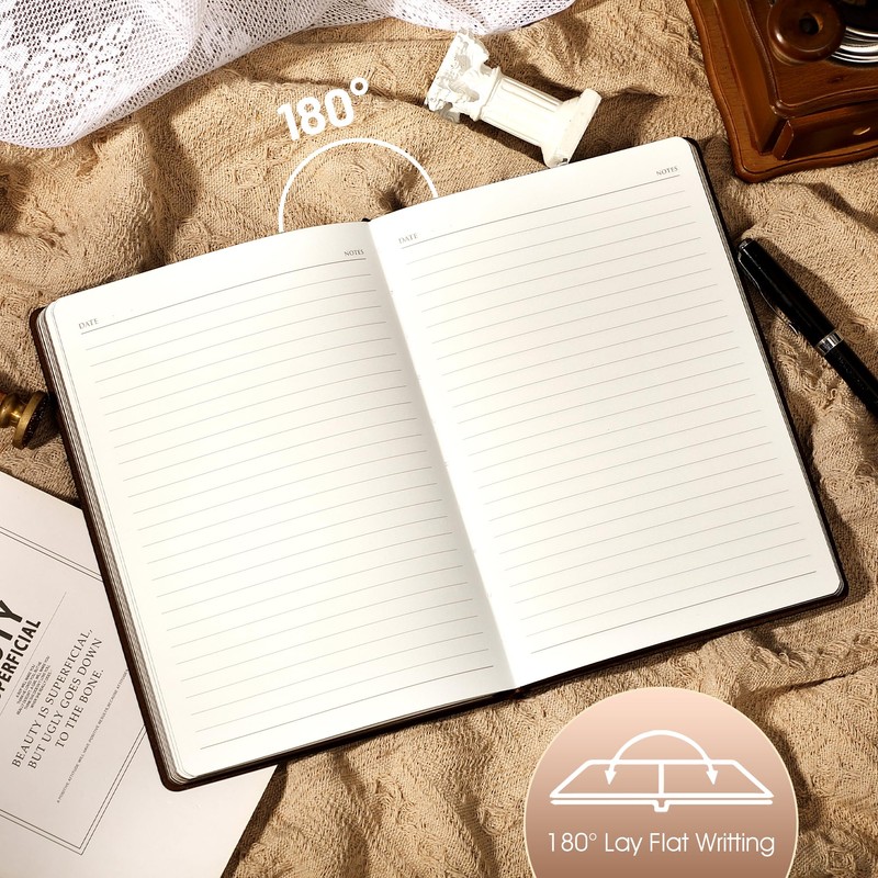 CAGIE Leather Journal for Men Soft Cover 256 Pages Lined