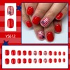 Independence Day Press on Nails Short Square False Nails with