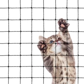 Morimoe Cat Balcony Net, Steel Wire Reinforced, Anti-Fall Fence, Safety Net, Extra Strong (10 X 26 Ft)