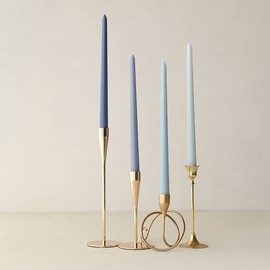 Taper Candles 12'' Tall Blue Ombre Colored Candlesticks Set of 4 | Unscented 3/4 inch Diameter Candle Sticks| Candle for Mantle Home Decor Kitchen Wedding Decorations Centerpiece