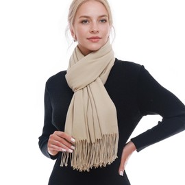 RIIQIICHY Ladies Pink Scarf for Women Scarves Wraps Winter Cashmere Like Pashmina Shawl Wedding Gifts