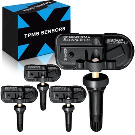 YZHIDIANF Pre-Programed TPMS Sensor Fit for:-Jeep Cherokee for:-Ram 1500 2500 3500, 2014 2015 2016 2017 2018 2019 2020 2021, Tire Pressure Monitoring System Sensor, 68249197AA 68455824AB (4 Pcs)