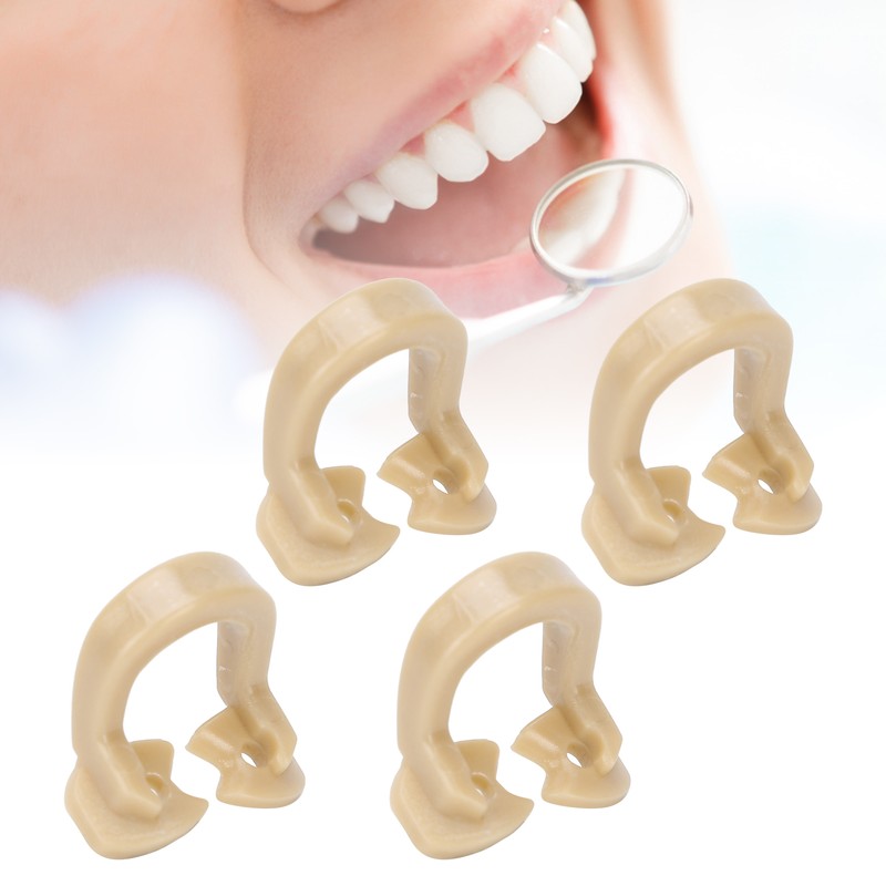 4pcs Resin Dental Dam Clamps Barrier Clip Dental Materials Tool