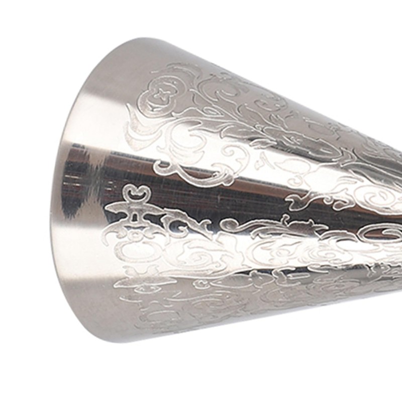 Cocktail Measuring Cup with Scale 30ml 45ml Stainless Steel Floral