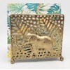 Chez Juju Bronze Elephant Tabletop Napkin Holder | Metal Freestanding