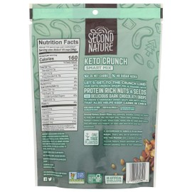 Second Nature Keto Crunch Smart Snack Mix, 10 oz Resealable Pouch, Pack of 1 – Certified Gluten-Free Snack