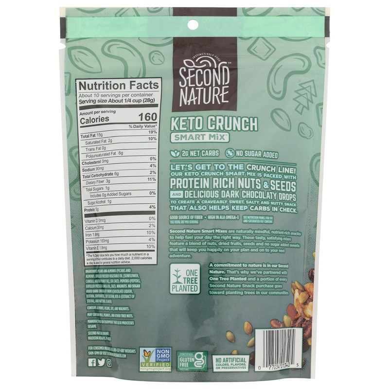 Second Nature Keto Crunch Smart Snack Mix, 10 oz Resealable