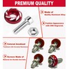SINGWAYS Motorcycle License Plate Bolts/Screws, RED License Plate Screws Kit