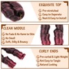 EFFGOCO French Curl Braiding Hair 20 Inch Ombre Burgundy Curly