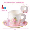 HOMIX 24 Paper Tea Cups and Plates, 7 OZ Disposable