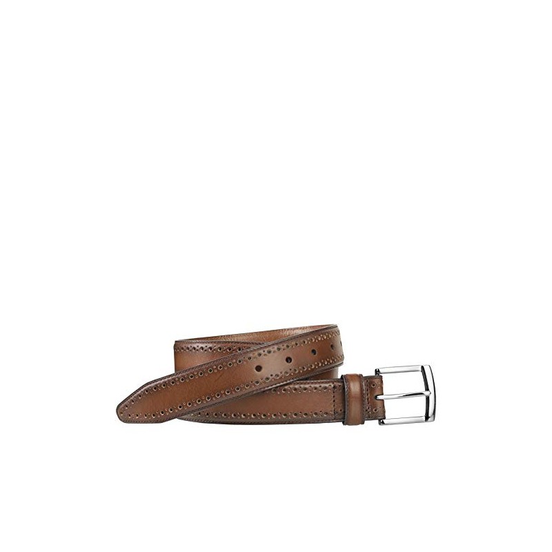 Johnston & Murphy Men's Perfed-Edge Belt Tan 42 US
