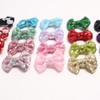 KISZU 3 Inch Glitter Hair Bows Clips, Sparkling Sequin Little