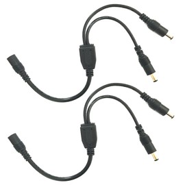LITAELEK LitaElek 2pcs 22AWG DC splitter cable 5.5mm x 2.1mm DC 12V splitter cable 1 to 2 DC socket plug LED strip connector CCTV camera connection cable adapter for LED strip and other DC 5V-24V devices