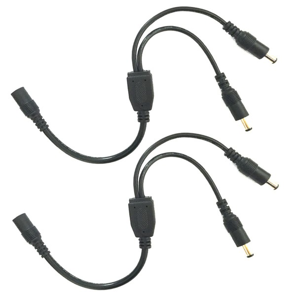 LITAELEK LitaElek 2pcs 22AWG DC splitter cable 5.5mm x 2.1mm