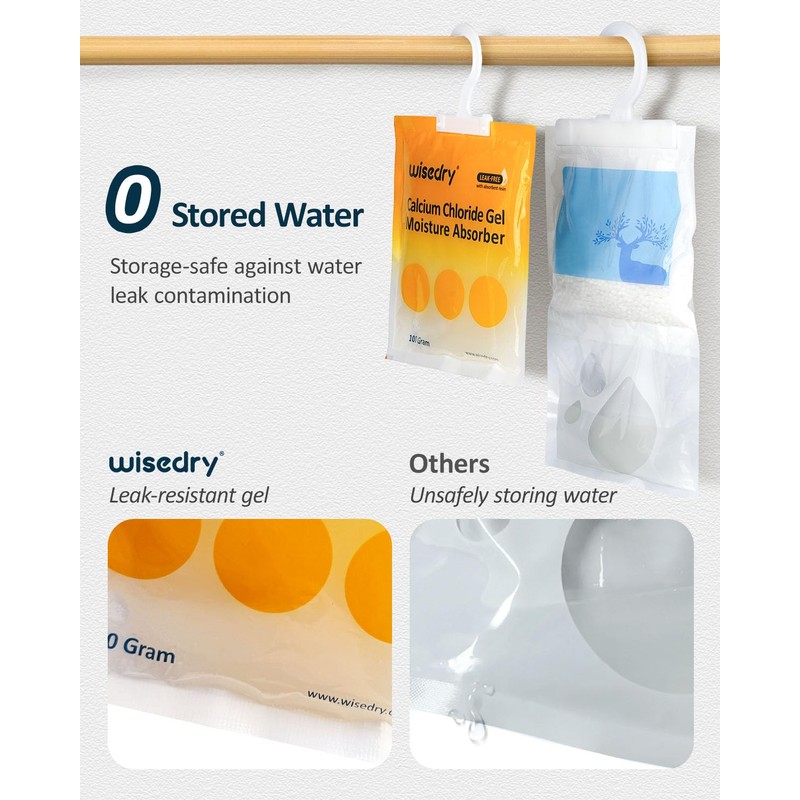 wisedry 100 Gram Moisture Absorber Packets of 10