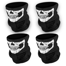 AHEJIOO 4 Stück Sturmhaube, Sturmmaske, Totenkopf Maske, Motorrad Maske, Skull Mask, Halstuch Motorrad Herren, Ghost Maske Call Of Duty, Call Of Duty Ghost Maske, Sturmhaube Totenkopf