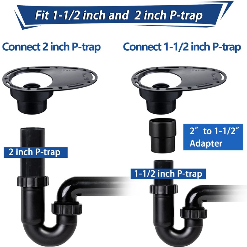 Upgrade Freestanding Tub Drain Rough-in Kit for Freestanding Bathtub, with