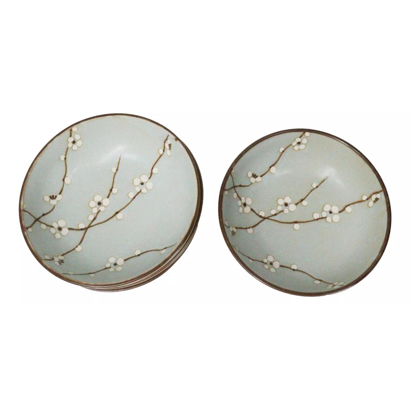 Set Of 4 Japanese Soushun Sakura Cherry Blossoms Porcelain Salad