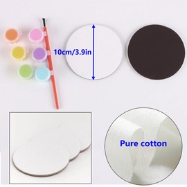 Hayaww 10 pcs 10 cm Leinwand-Set zum Bemalen Leinwand zum Bemalen Set Painting Canvas Panel Magnetische Baumwoll-Leinwände Magnetische Leinwandtafeln für Acryl Öl Aquarell Malerei Kühlschrank DIY (A)