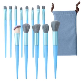 GHPKOTW 13 Stück Professionelle Pinsel Set Make Up Pudercreme Puder Foundation Lidschatten Concealer Eyeshadow Schmink Pinsel,mit Aufbewahrungstasche,blau