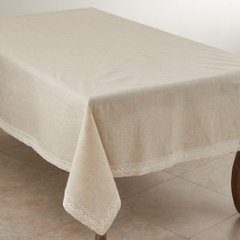 SARO LIFESTYLE 931 Tablecloth Natural 70" X 120" Oblong, Sold Per 1 PC