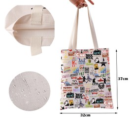 Broadway Musical Tote Bag Theater Reusable Grocery Tote Bag Broadway Musical Lover Gift Broadway Shoulder Bag (B Musical Tote)