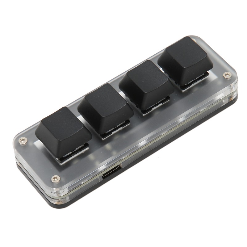 4 Fully Programmable Keys Mini Type C Wired One Handed
