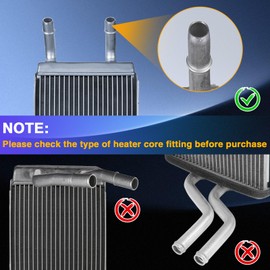 FUSCH 2PCS Heater Core Coolant Hose Connectors with Clamps Compatible with 1986-2011 Ford Trucks SUVs and Vans, Upgraded Aluminum 3/4" Tube and 5/8" Hose Heater Core Connector Replace# E69Z-18D434-B