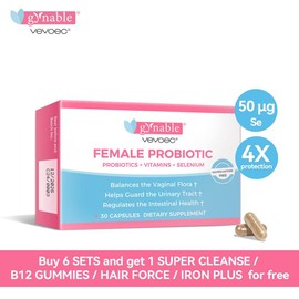 Gynable female probiotics | women probiotics ，organic selenium+ probiotics+ vitamin C,D,folate, 5 billion cfu, support pH Balance& Odor Control & Itching&Viginal Flora & Feminine Health, 30 Count (Pack of 1) Nutrition Healthcare Dietary Edible:_1BOX