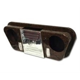 Madjax Golf Cart Overhead Radio Stereo Console w/ LED Lights | Wood Grain