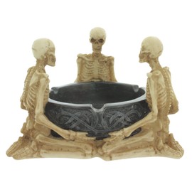 MIK funshopping Ingenious Ashtray in Alien & Mystic Design - Makes Any Room Your Personal Universe! Unique Ashtray Hand Painted for SciFi & Fantasy Fans (Skeletons Kneeling)