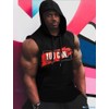 Babioboa Men's Training Tank Top with Hood Bodybuilding Sleeveless Sport