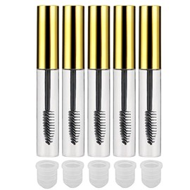Sonew Botella de Envase de Crema de Pestañas de 5 Piezas, Tubo de Rímel Vacío con Varita de Pestañas, Recipiente de Rímel Portátil Ligero DIY para... 