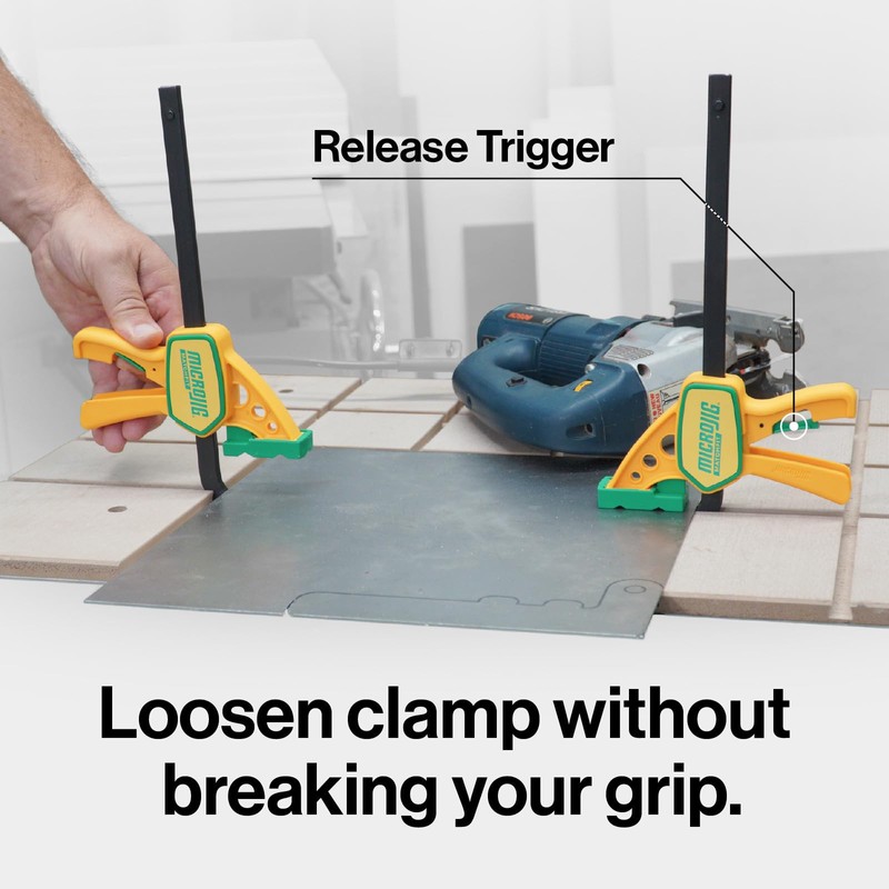 Micro Jig MatchFit Grr-Rip Clamp with Easy One-Handed Operation and