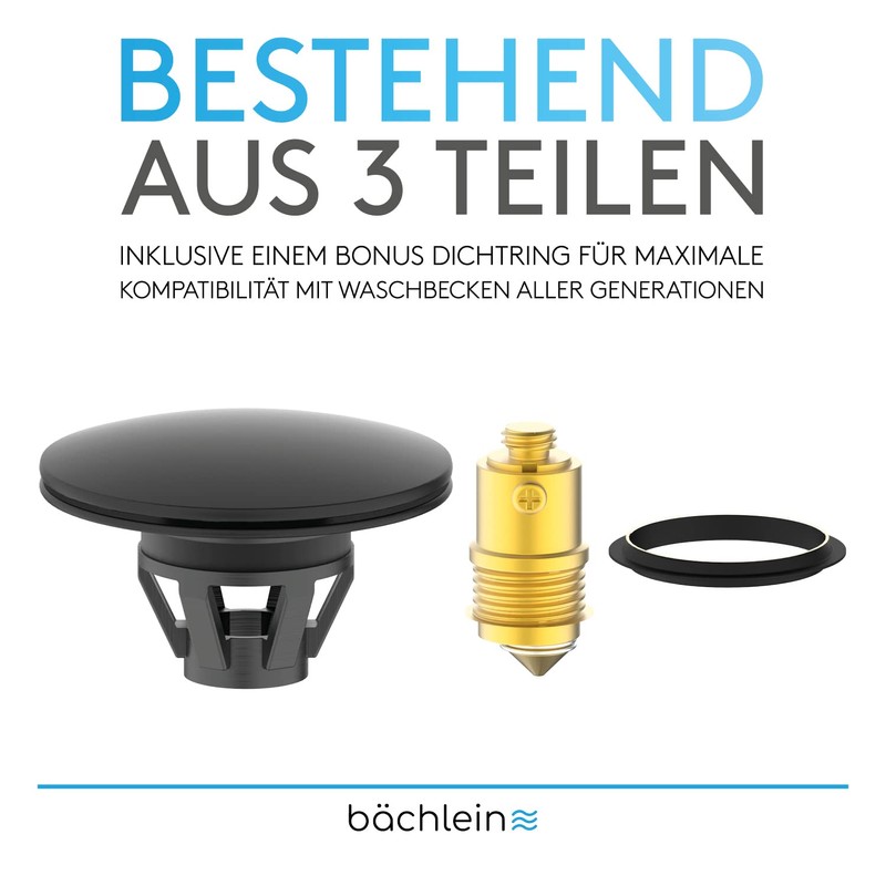 Bächlein Universal Pop Up Sink Plug – Drain Strainer in