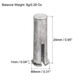 PATIKIL 8g Golf Lead Tip Weights Swing Balance Adjusting Tip Graphite Lead Tip 8.5mm Plug Insert for Wood Iron Steel Shafts Silver Tone