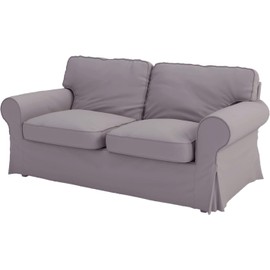 Sofa Covers Compatible with IKEA Ektorp 3 Seat Sofa Slipcovers (Polyester Flax Light Gray, Ektorp Loveseat)