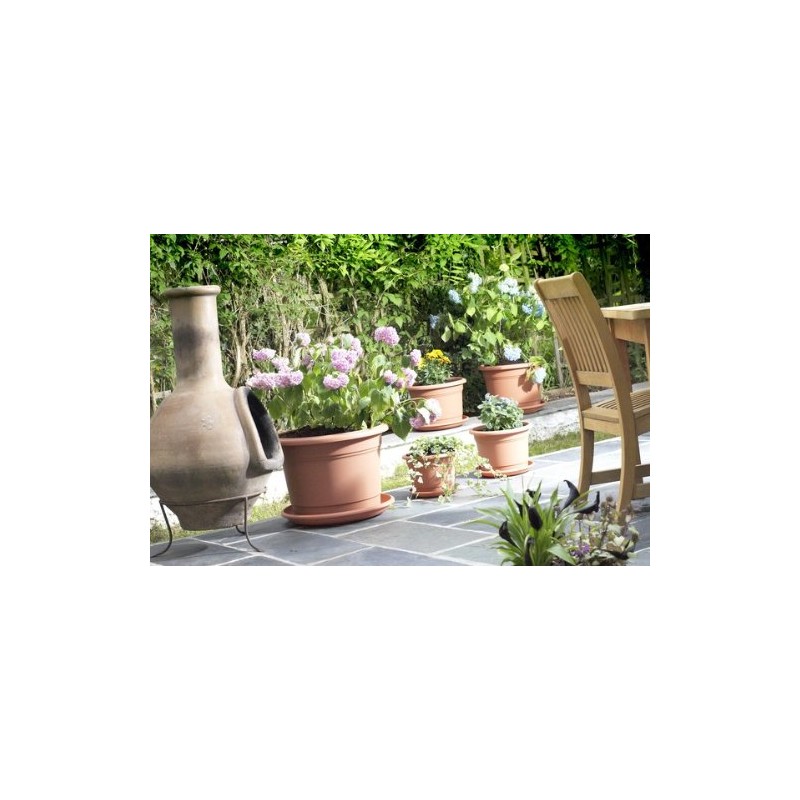 Whitefurze G01R30 30cm Milano Round Planter - Terracotta