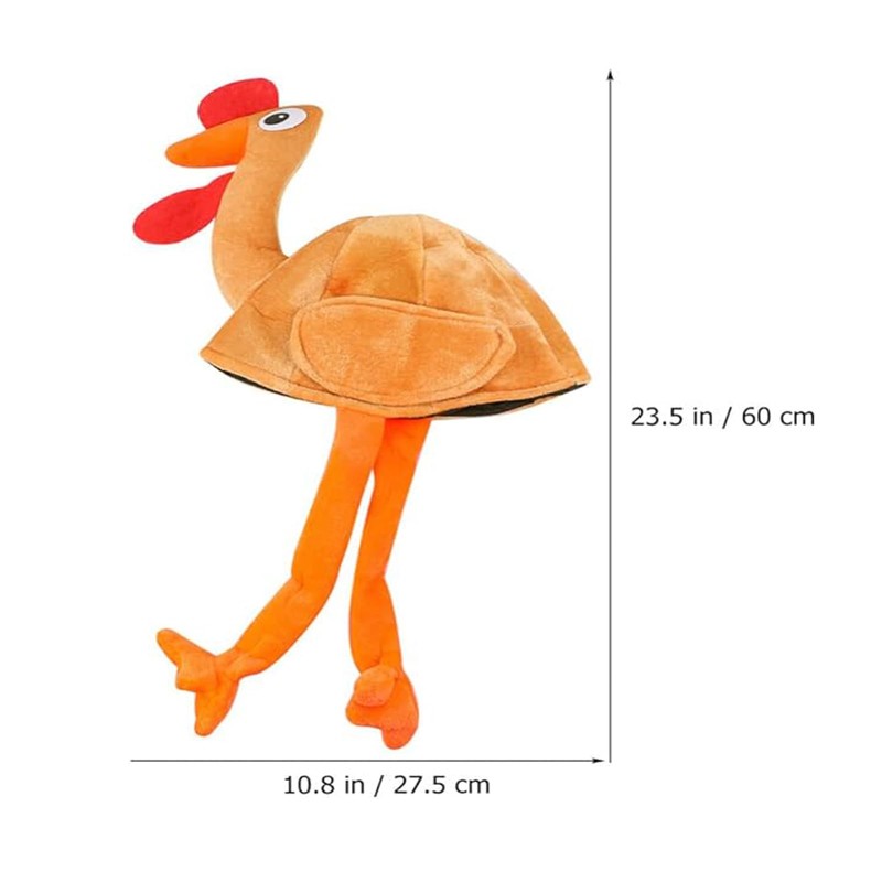 BinaryABC Thanksgiving Plush Turkey Hat with Legs,Thanksgiving Day Turkey Costume
