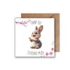 Thank You Card with Rabbit - Thank You Card with