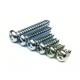 [M3 x 6 - M3 x 20] Pan Head Self Tapping Screws, 10 Piece Set, 1 Type (A Shape) Uniqlo [M3x6, M3x8, M3x10, M3x12, M3x16, M3x20]