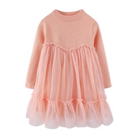 Mud Kingdom Boutique - Vestido de tul para niñas pequeñas, Rosado, 6